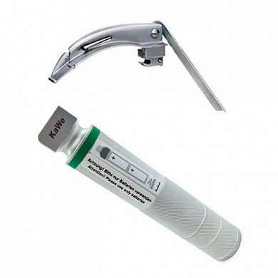 Ларингоскоп с клинком №3 для проведения затрудненной интубации, на батарейках, LED лампа, сменный световод