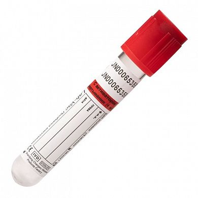Вакуумные пробирки Lab-Vac без наполнителя, красные, 9 мл, 16х100 мм (уп. 100шт) 1000916100