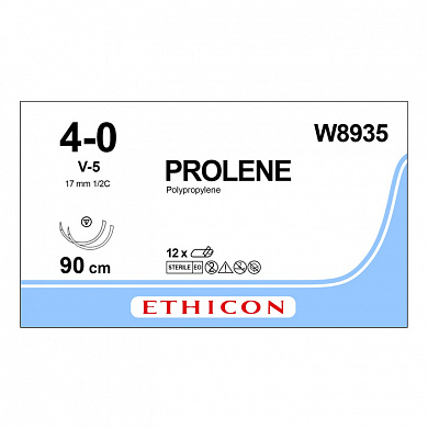Шовный материал ПРОЛЕН 4/0, 90 см, синий Кол.-реж. 17 мм х 2, 1/2 Ethicon