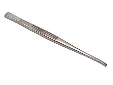 Долото с рифленой ручкой желобоватое изогнутое 3 мм Surgiwell, Пакистан
