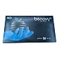 ! Перчатки нитриловые BENOVY Nitrile Chlorinated, голубые, размер M, текстурированные полностью, 50 пар в упаковке