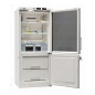 Холодильник комбинированный лабораторный ХЛ-250(ТС) ПОЗиС (170/80 л) с тонированной стеклянной дверью и дверью из металлопласта, серебро