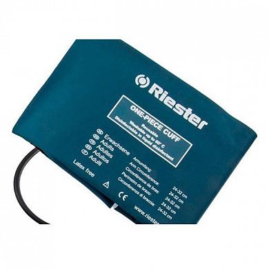 Манжета стандарт дезинфицируемая на липучке синяя (для обхвата руки 24-32 см (разм 44х14,5 см), 1 шланг) Riester 