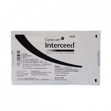 INTERCEED TC7 Рассасывающийся противоспаечный барьер Интерсид (Арт. M4350), Ethicon, США