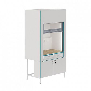 Вытяжной шкаф с сантехникой и столешницей из керамогранитной плитки Теолаб ШВ-1200 КГ-С-Комфорт