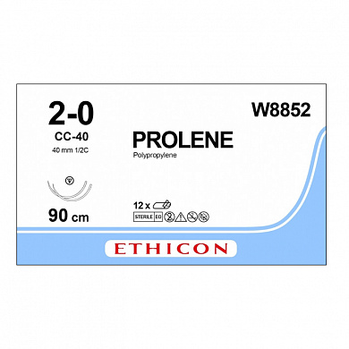 Шовный материал ПРОЛЕН 2/0, 90 см, синий СС 40 мм х 2, 1/2 Ethicon