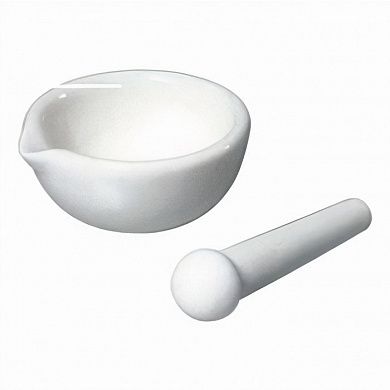 Ступка с пестиком фарфоровая D60, d39, Н27 упаковка 6 шт, Россия