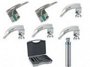 Ларингоскоп с комплектом клинков, Универсальный (неонатология, педиатрия, взрослые) (на батарейках, лампочка LED)