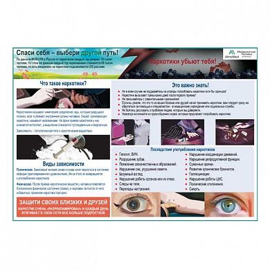 Наркомания плакат глянцевый А1+/А2+