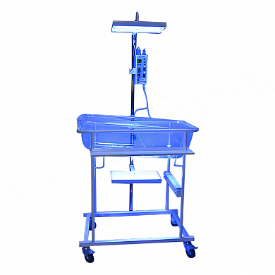 Облучатель фототерапевтический ОФТ-СВЕТОНЯНЯ-К1 с двумя плафонами и кювезом на тележке без возможности регулировки