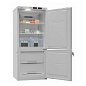 Холодильник комбинированный лабораторный ХЛ-250-1 ПОЗиС (170/80 л) с дверями из металлопласта и блоком управления БУ-М01, серебро