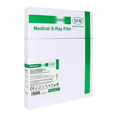 Пленка медицинская для рентгенографии SFM общего назначения зеленочувствительная X-Ray GF, 20 х 25 см (100 листов)