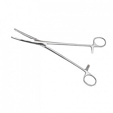 Зажим жесткий для влагалищных операций изогнутый №1, 219 мм Surgiwell, Пакистан