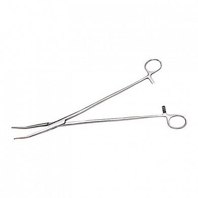 Зажим гинекологический изогнутый 255 мм Surgiwell, Пакистан