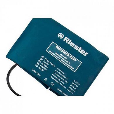 Манжета стандарт дезинфицируемая на липучке синяя (для обхвата руки 32-41 см (разм 63х16 см), 1 шланг) Riester