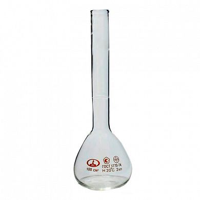 Колба лабораторная мерная 1-100-2, Россия
