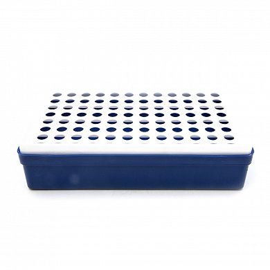 Штатив с крышкой для пробирок типа Эппендорф 0,5 мл на 96 гнезда, ПС