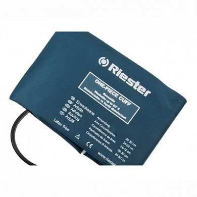 Манжета детская дезинфицируемая на липучке синяя(для обхв руки 13-17 см (размер 34,5х10 см), 2 шланга) Riester